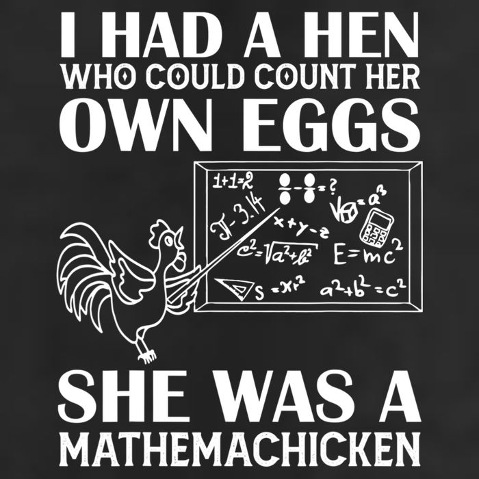 I Had A Hen Who Could Count Her Own Eggs Funny Chicken Lover 7 Panel Mesh Trucker Snapback Hat