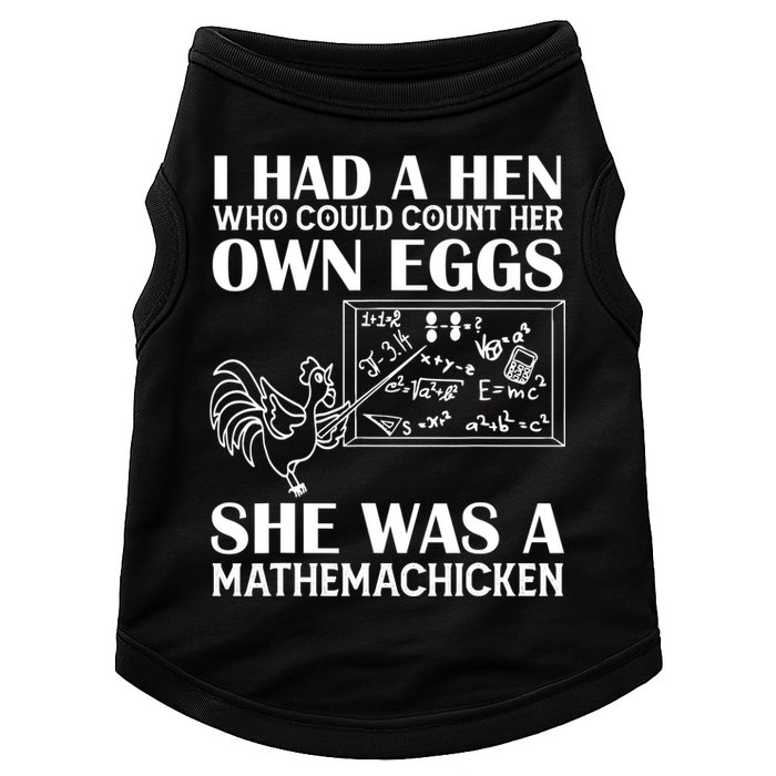 I Had A Hen Who Could Count Her Own Eggs Funny Chicken Lover Doggie Tank