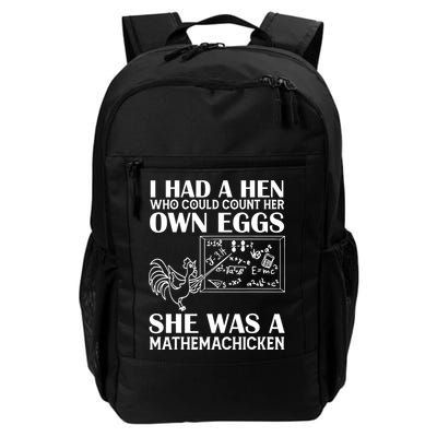 I Had A Hen Who Could Count Her Own Eggs Funny Chicken Lover Backpack