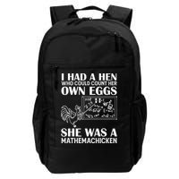 I Had A Hen Who Could Count Her Own Eggs Funny Chicken Lover Backpack