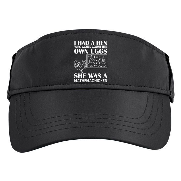 I Had A Hen Who Could Count Her Own Eggs Funny Chicken Lover Adult Drive Performance Visor