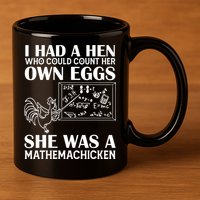 I Had A Hen Who Could Count Her Own Eggs Funny Chicken Lover 11oz C Handle Ceramic Mug