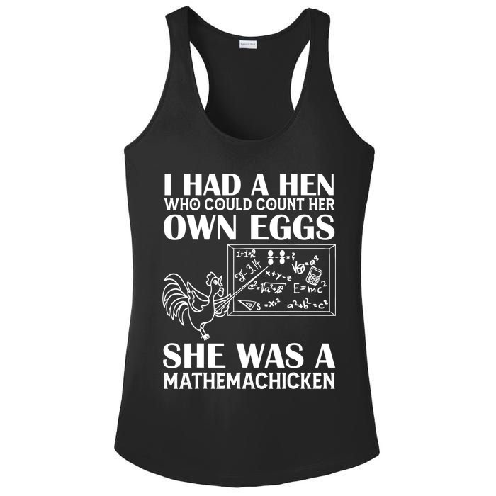 I Had A Hen Who Could Count Her Own Eggs Funny Chicken Lover Ladies PosiCharge Competitor Racerback Tank