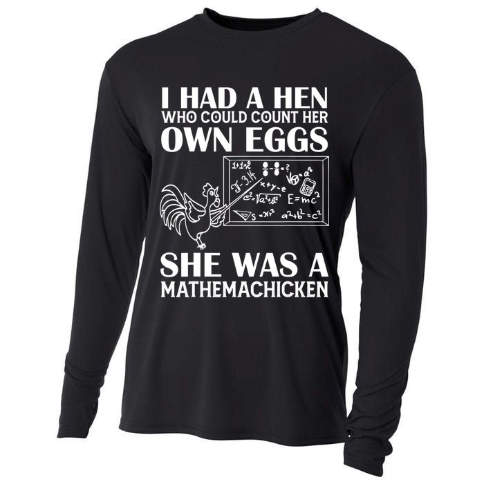 I Had A Hen Who Could Count Her Own Eggs Funny Chicken Lover Cooling Performance Long Sleeve Crew
