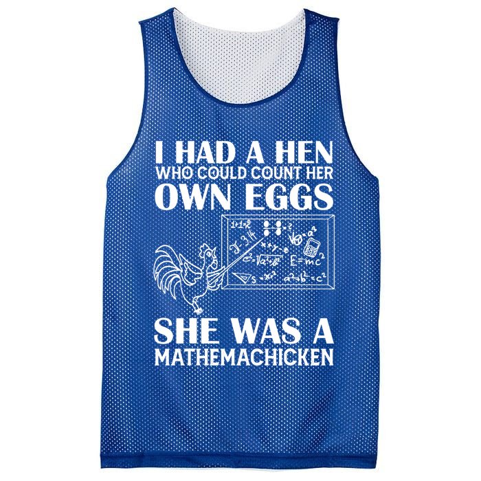 I Had A Hen Who Could Count Her Own Eggs Funny Chicken Lover Mesh Reversible Basketball Jersey Tank