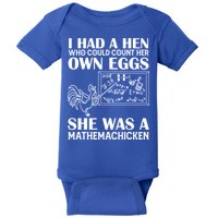 I Had A Hen Who Could Count Her Own Eggs Funny Chicken Lover Baby Bodysuit