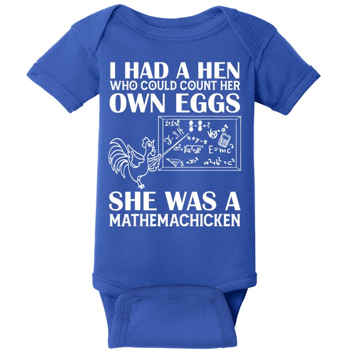 I Had A Hen Who Could Count Her Own Eggs Funny Chicken Lover Baby Bodysuit