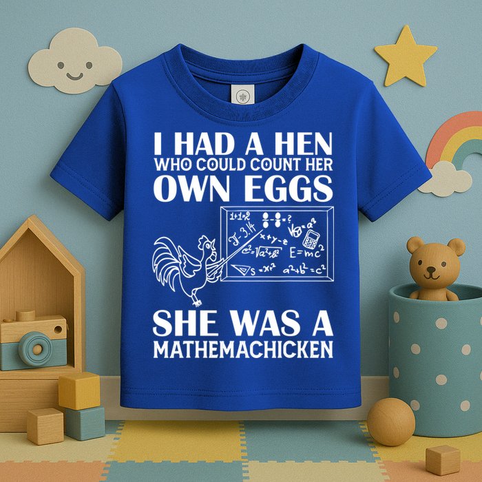 I Had A Hen Who Could Count Her Own Eggs Funny Chicken Lover Toddler T-Shirt