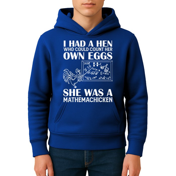 I Had A Hen Who Could Count Her Own Eggs Funny Chicken Lover Kids Hoodie