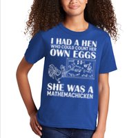 I Had A Hen Who Could Count Her Own Eggs Funny Chicken Lover Kids T-Shirt