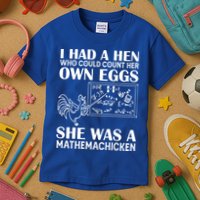 I Had A Hen Who Could Count Her Own Eggs Funny Chicken Lover Kids T-Shirt