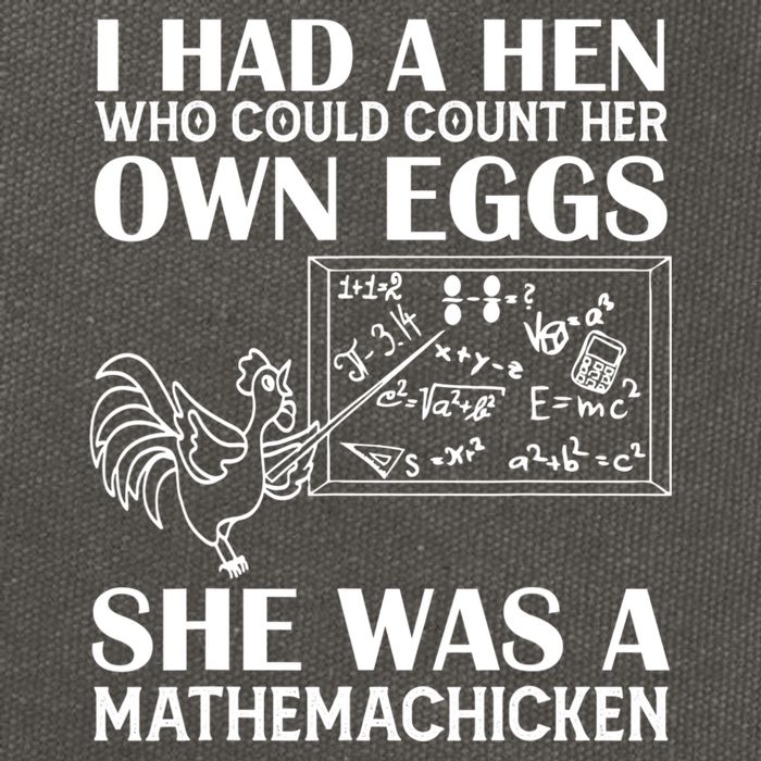 I Had A Hen Who Could Count Her Own Eggs Funny Chicken Lover Cotton Canvas Backpack