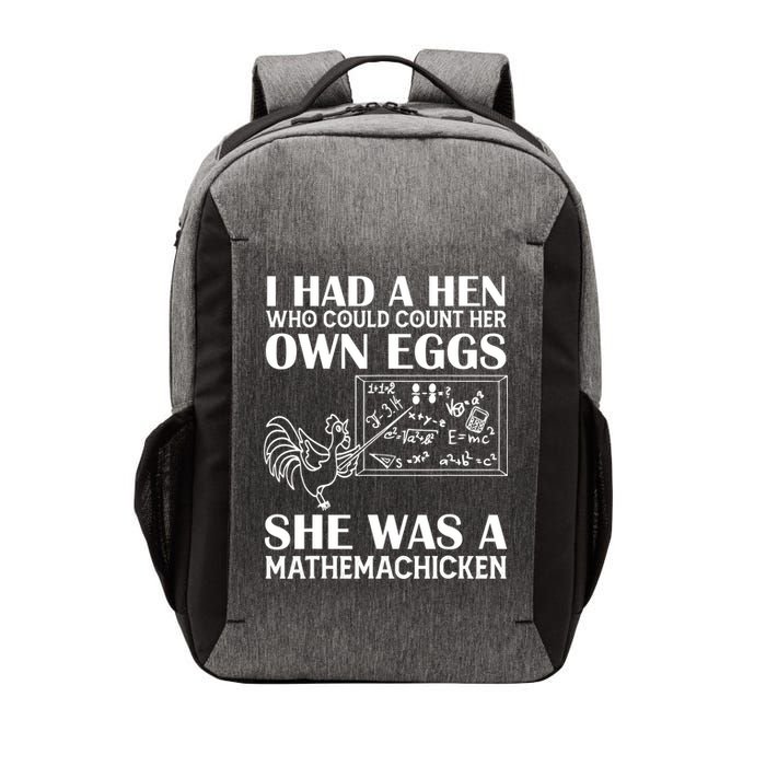 I Had A Hen Who Could Count Her Own Eggs Funny Chicken Lover Vector Backpack