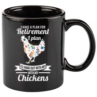 I Have A Plan For Retirement Chicken Farmer Gift 11oz C Handle Ceramic Mug