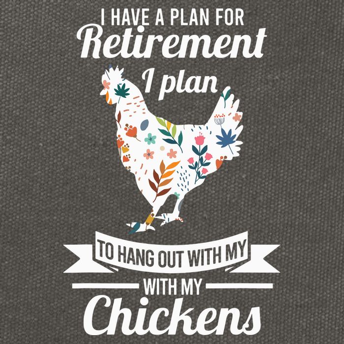 I Have A Plan For Retirement Chicken Farmer Gift Cotton Canvas Backpack