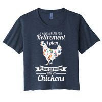 I Have A Plan For Retirement Chicken Farmer Gift Women's Crop Top Tee