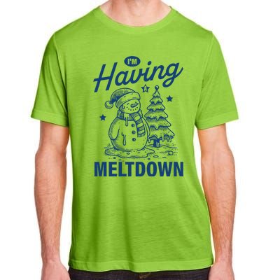 IM Having A Meltdown Funny Snowman Christmas Season Xmas Adult ChromaSoft Performance T-Shirt