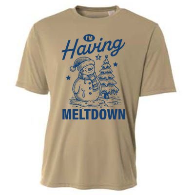 IM Having A Meltdown Funny Snowman Christmas Season Xmas Cooling Performance Crew T-Shirt