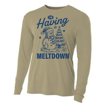 IM Having A Meltdown Funny Snowman Christmas Season Xmas Cooling Performance Long Sleeve Crew