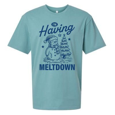 IM Having A Meltdown Funny Snowman Christmas Season Xmas Sueded Cloud Jersey T-Shirt