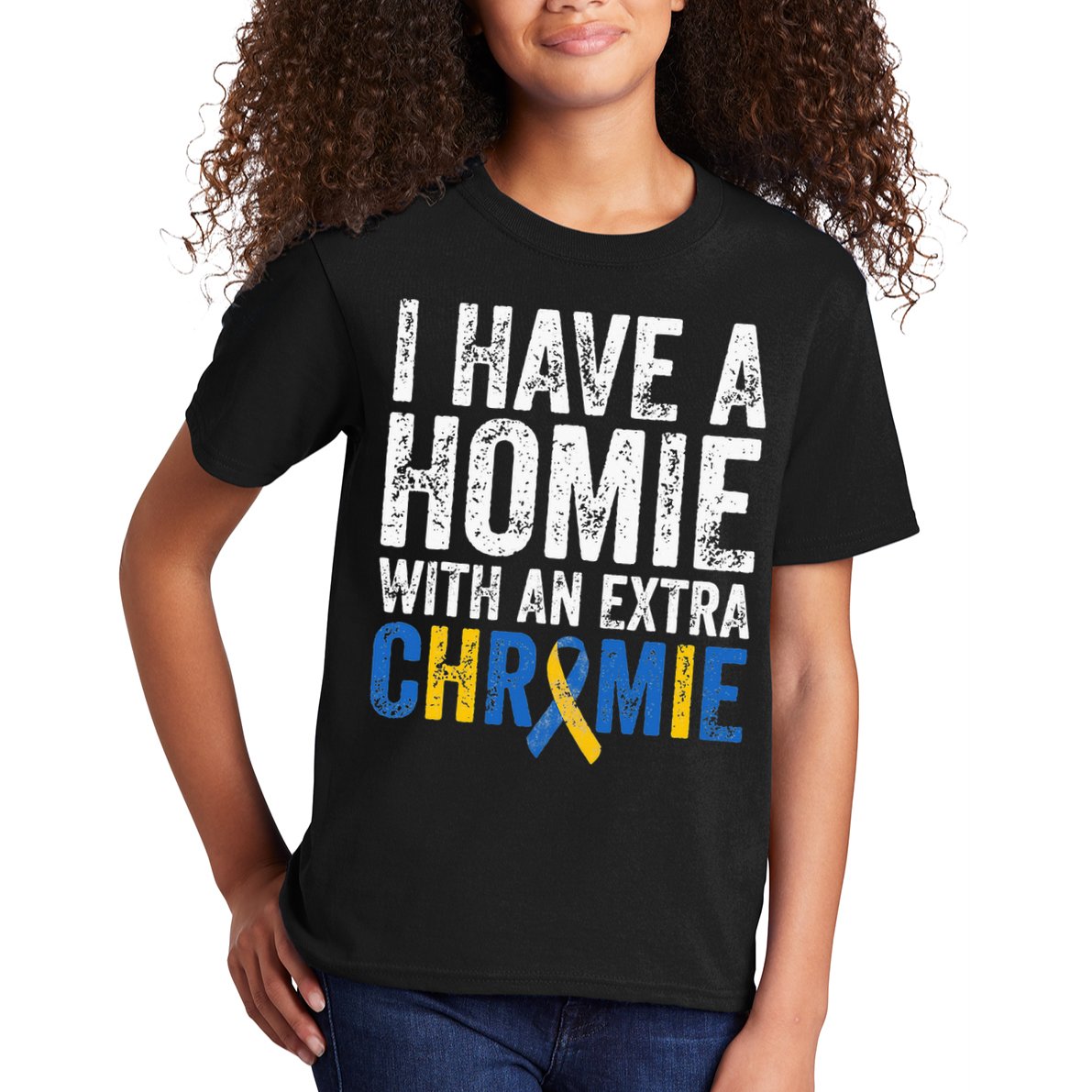 I Have A Homie With An Extra Chromie Down Syndrome Awareness Kids T-Shirt