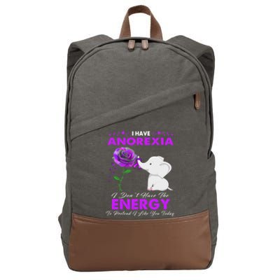 I Have Anorexia Awareness Gift Cotton Canvas Backpack