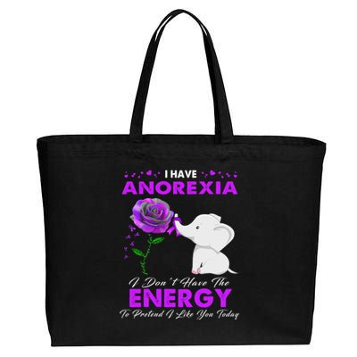 I Have Anorexia Awareness Gift Cotton Canvas Jumbo Tote