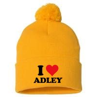 I Heart Adley First Name I Love Personalized Stuff Pom Pom 12in Knit Beanie