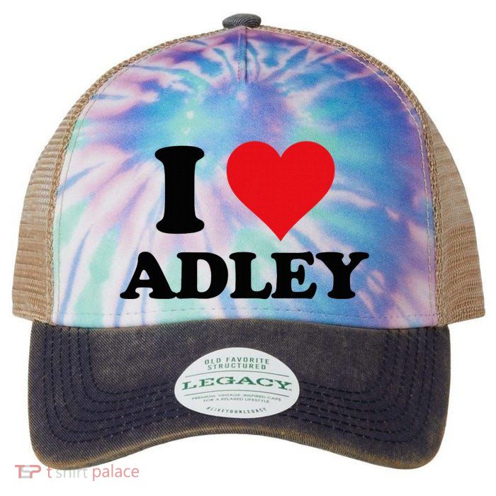 I Heart Adley First Name I Love Personalized Stuff Legacy Tie Dye Trucker Hat