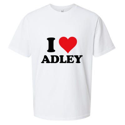 I Heart Adley First Name I Love Personalized Stuff Sueded Cloud Jersey T-Shirt