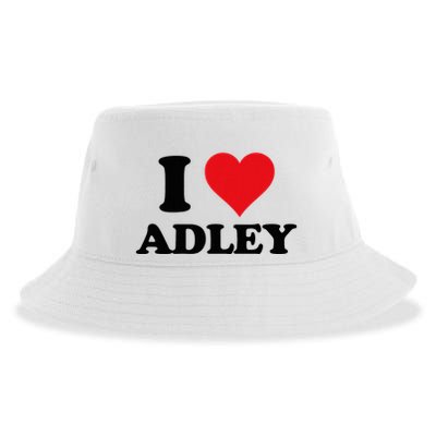 I Heart Adley First Name I Love Personalized Stuff Sustainable Bucket Hat