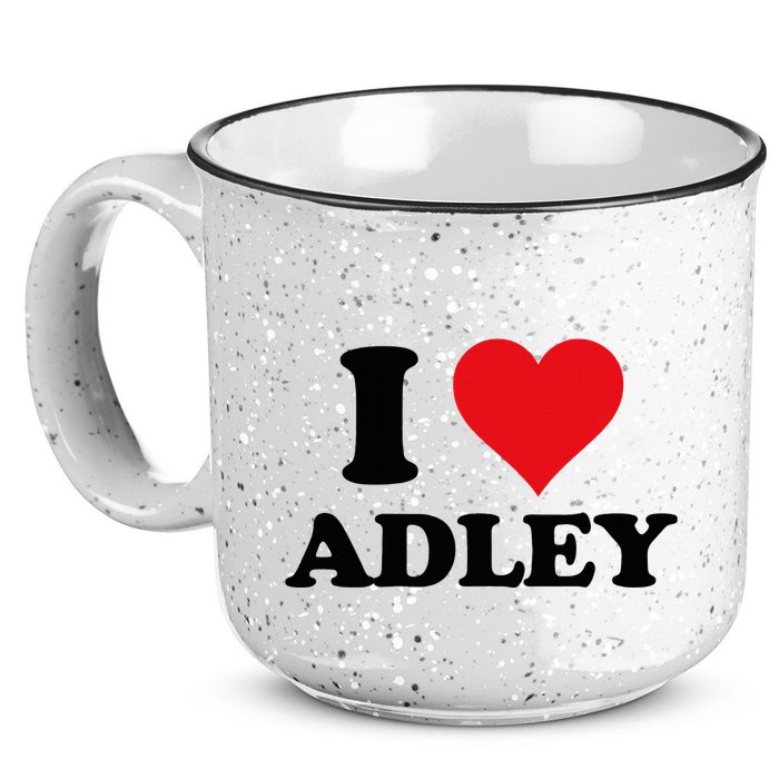 I Heart Adley First Name I Love Personalized Stuff 15oz Campfire Ceramic Mug