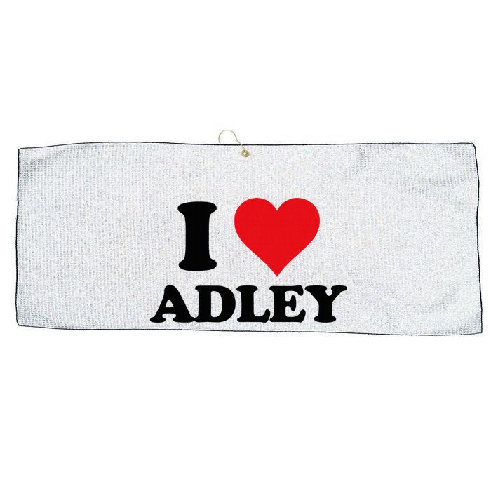 I Heart Adley First Name I Love Personalized Stuff Large Microfiber Waffle Golf Towel