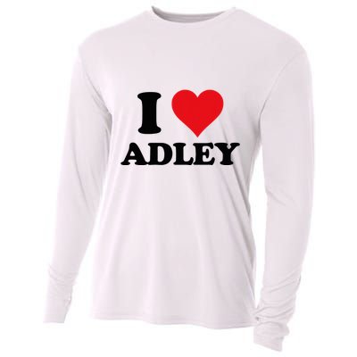 I Heart Adley First Name I Love Personalized Stuff Cooling Performance Long Sleeve Crew