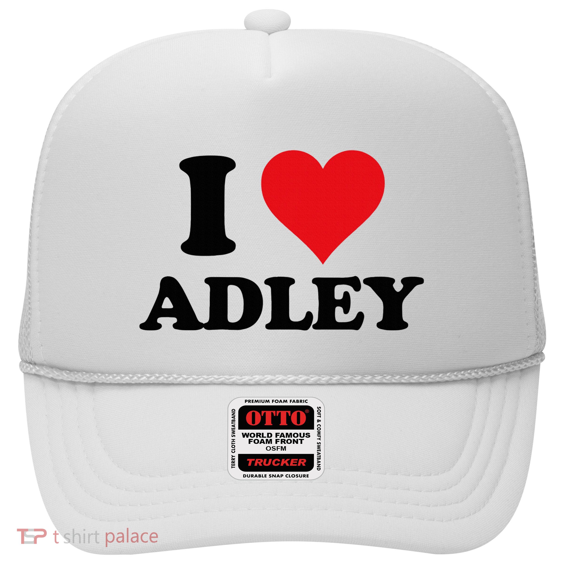 I Heart Adley First Name I Love Personalized Stuff Trucker Hat