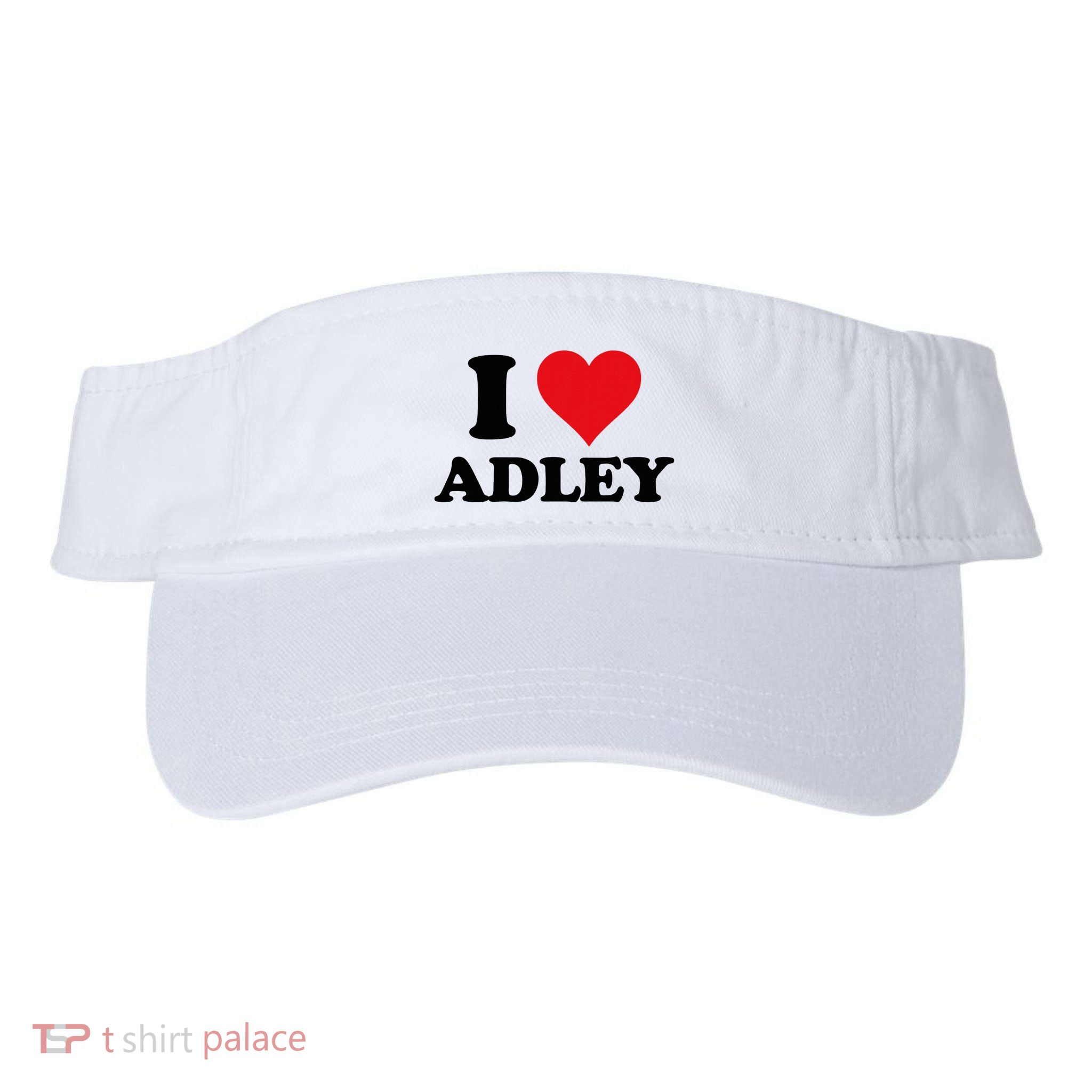 I Heart Adley First Name I Love Personalized Stuff Visor