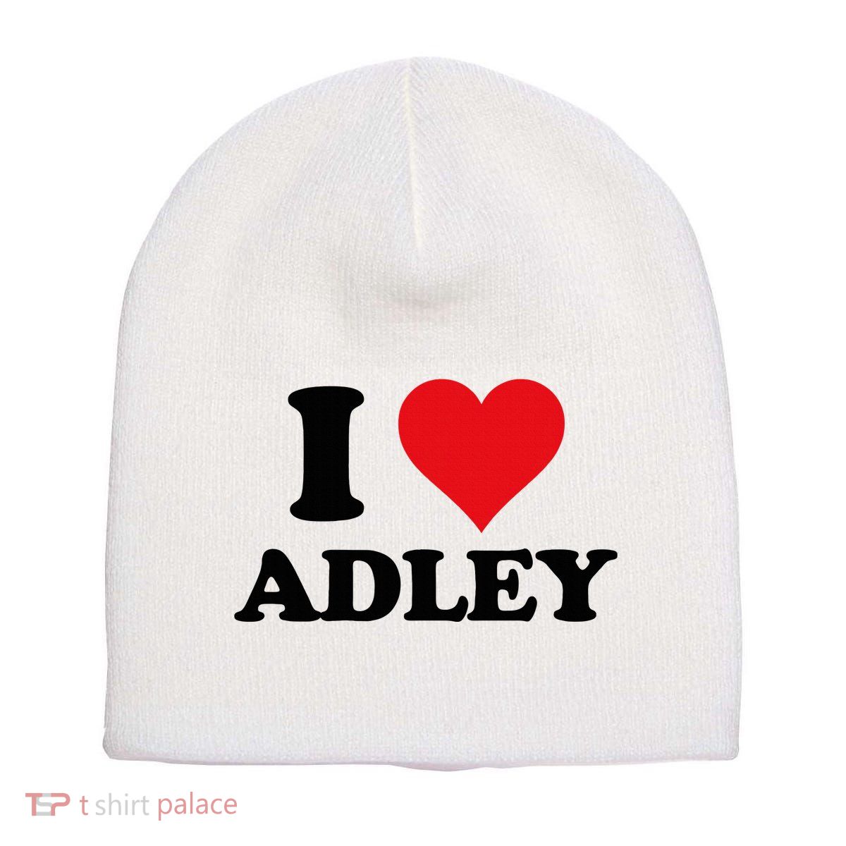 I Heart Adley First Name I Love Personalized Stuff Short Acrylic Beanie