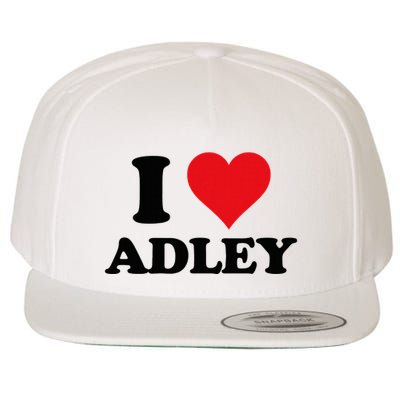 I Heart Adley First Name I Love Personalized Stuff Wool Snapback Cap
