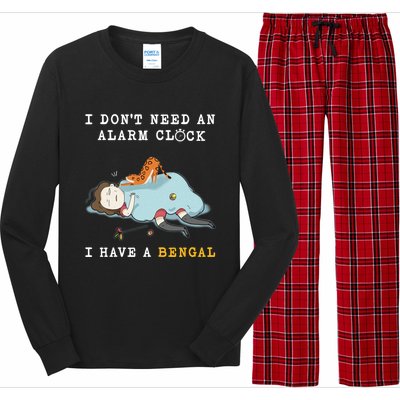 I Have A Bengal Funny Cat Wake Me Up Gift Long Sleeve Pajama Set