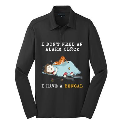 I Have A Bengal Funny Cat Wake Me Up Gift Silk Touch Performance Long Sleeve Polo