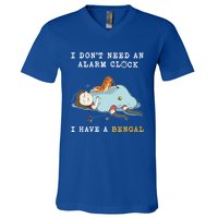 I Have A Bengal Funny Cat Wake Me Up Gift V-Neck T-Shirt