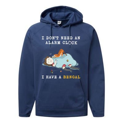 I Have A Bengal Funny Cat Wake Me Up Gift Performance Fleece Hoodie