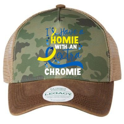 I Have A Homie With An Extra Chromie Down Syndrome Awareness Gift Legacy Tie Dye Trucker Hat