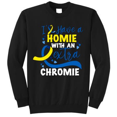I Have A Homie With An Extra Chromie Down Syndrome Awareness Gift Sweatshirt