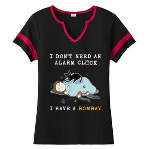 I Have A Bombay Funny Cat Wake Me Up Gift Ladies Halftime Notch Neck Tee