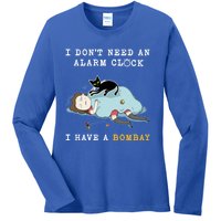 I Have A Bombay Funny Cat Wake Me Up Gift Ladies Long Sleeve Shirt