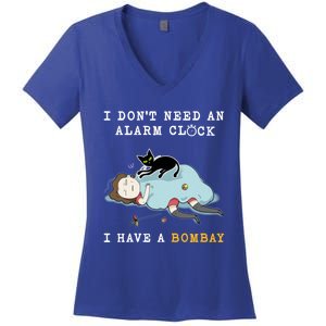 I Have A Bombay Funny Cat Wake Me Up Gift Women's V-Neck T-Shirt