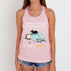 I Have A Bombay Funny Cat Wake Me Up Gift Women's Knotted Racerback Tank