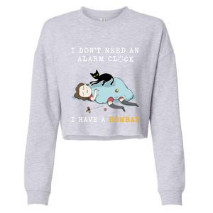 I Have A Bombay Funny Cat Wake Me Up Gift Cropped Pullover Crew