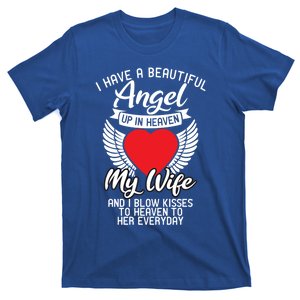 I Have A Beautiful Angel Up In Heaven My Wife Memorial Day Cute Gift T-Shirt